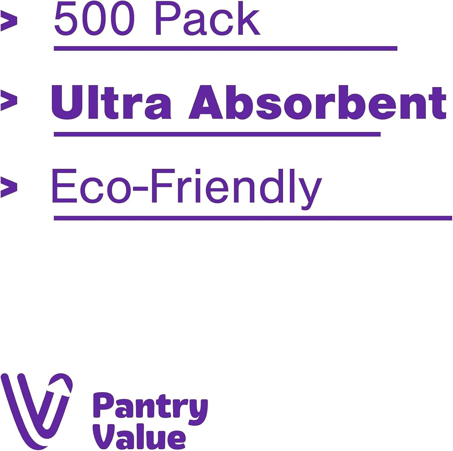 Pantry Value White Lunch Napkins | 500 Count - 1-Ply Absorbent Disposable Paper for Events & Everyday Use