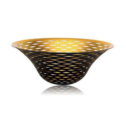 ALUCSET Floor Lamp Shade Replacement for Floor Lamp Shade - Ceiling Fan Replacement Globes 12.2×H4.9" Inches Fitting Opening 1.65" Etching Lozenge Metal Lamp Shade (Black Gold)