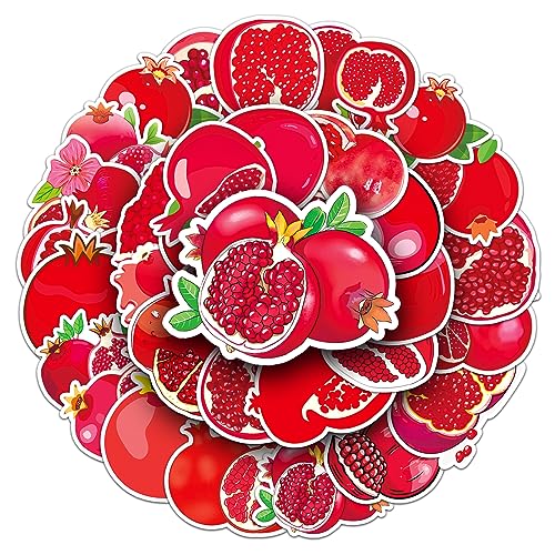 50 Waterproof Pomegranate Stickers for Journaling & DIY Decor