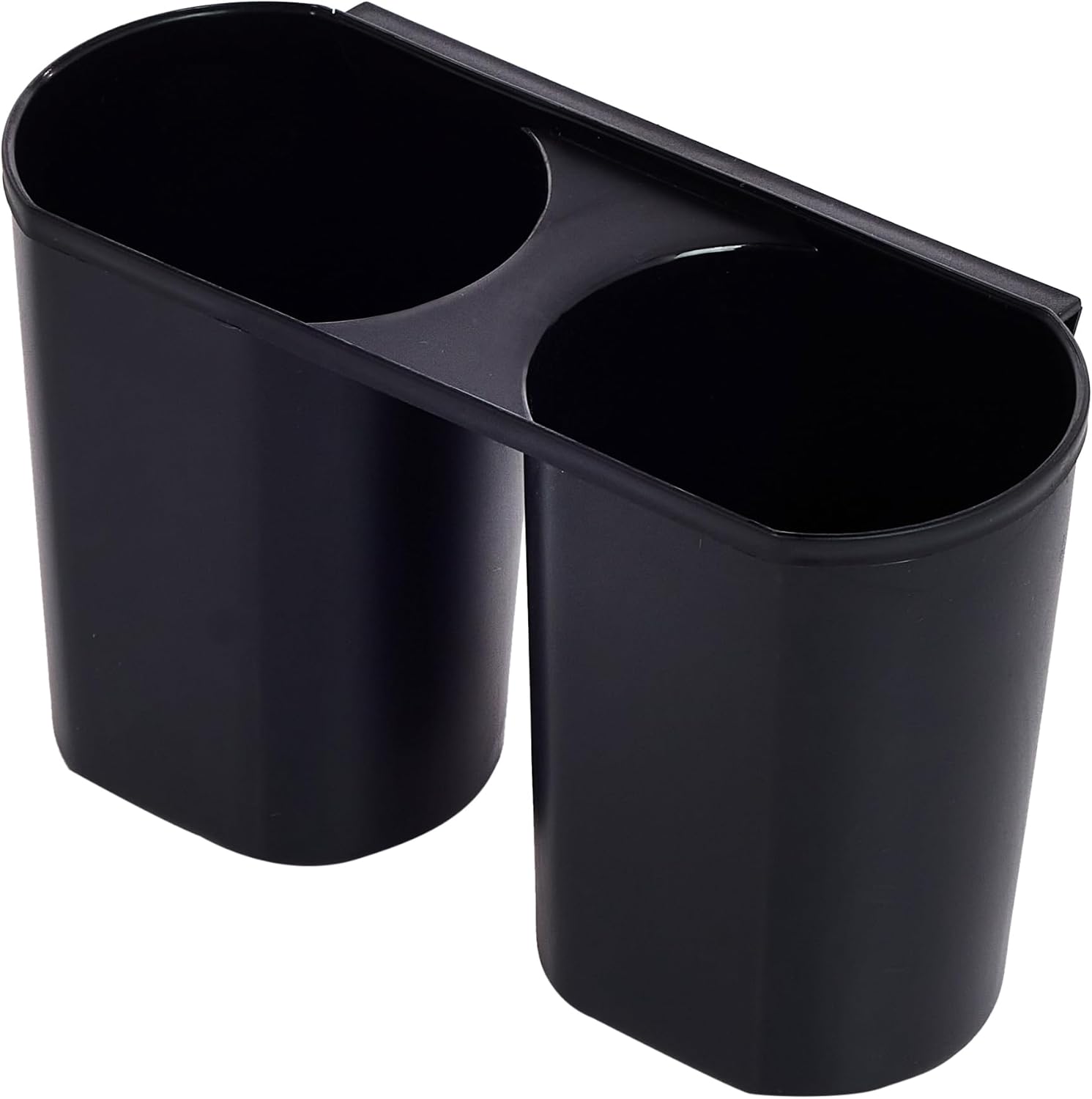 Sweet Home Collection Dish Drainer & Utensil Holder - Easy To Use, 12" x 19" x 5", Black