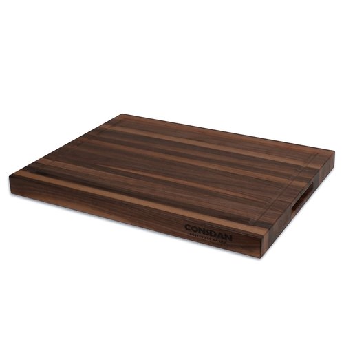 CONSDAN Walnut Cutting Board for Kitchen, USA Grown Hardwood, 20 x 15, with Invisible Inner Handle, Prefinished with Food-Grade Oil, Suitable for Kitchen Edge Grain, 1-1/2" Thick