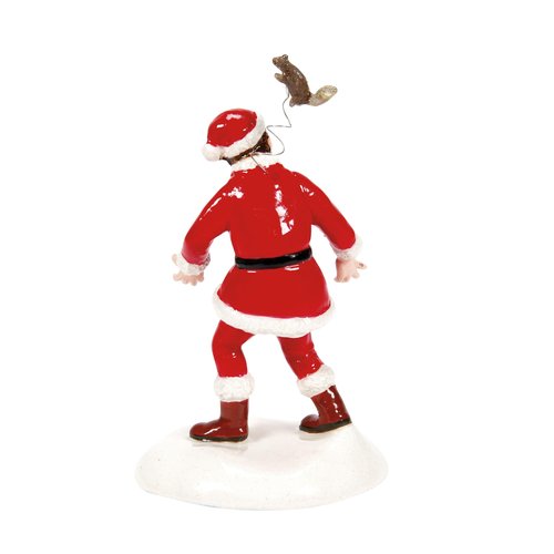 Department 56 Snow Village Accessories National Lampoon's Christmas Vacation Squirrel Figurine, 4 Inch, Multicolor