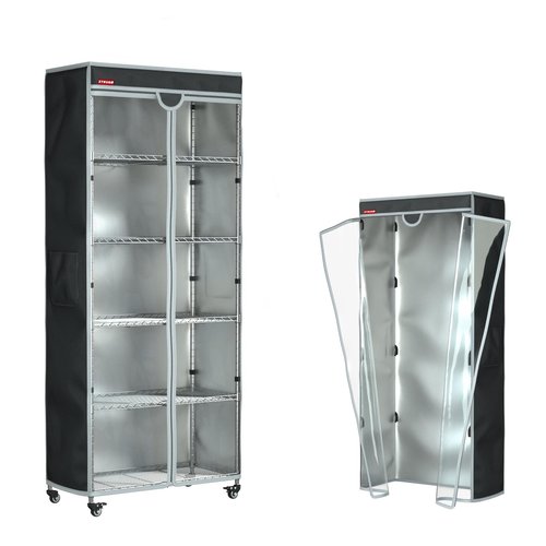 ZYSUOR Rack & Shelf Cover for Storage Shelving, Waterproof & Dustproof Protector with Clear Zipper Front, Fits Wire Shelves 36" L x 14" D x 72" H (Cover Only)