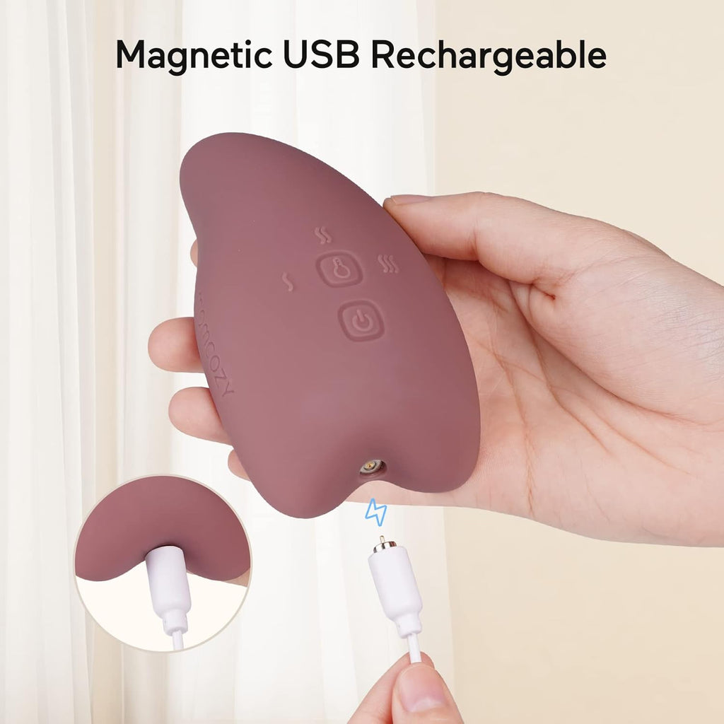 Momcozy Warming Lactation Massager - 2-in-1 Soft Breast Massager with Heat & Vibration for Improved Milk Flow