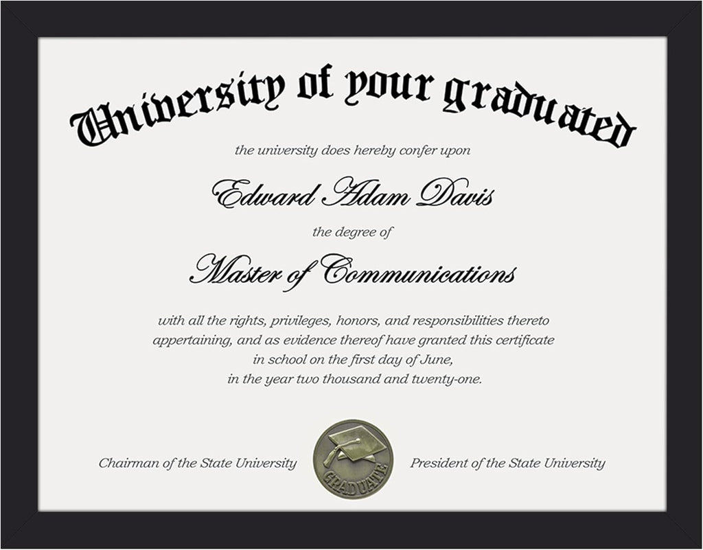 Upsimples Certificate Frame - Clear Plexiglass Diploma Frame for Wall/Tabletop, Black, 8.5x11 Inches