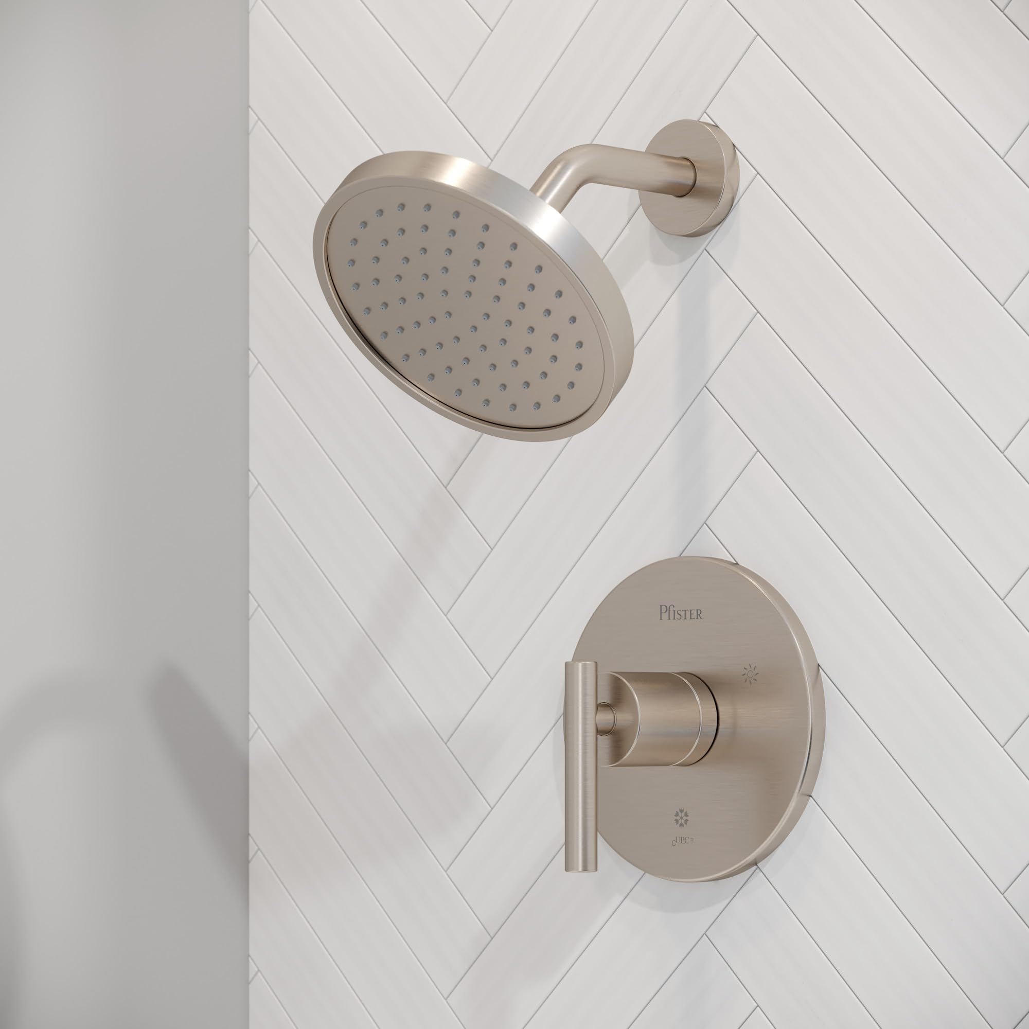 Pfister Contempra Round Raincan Shower Head, Arm Not Included, Single Function, Polished Chrome Finish, 015CK11