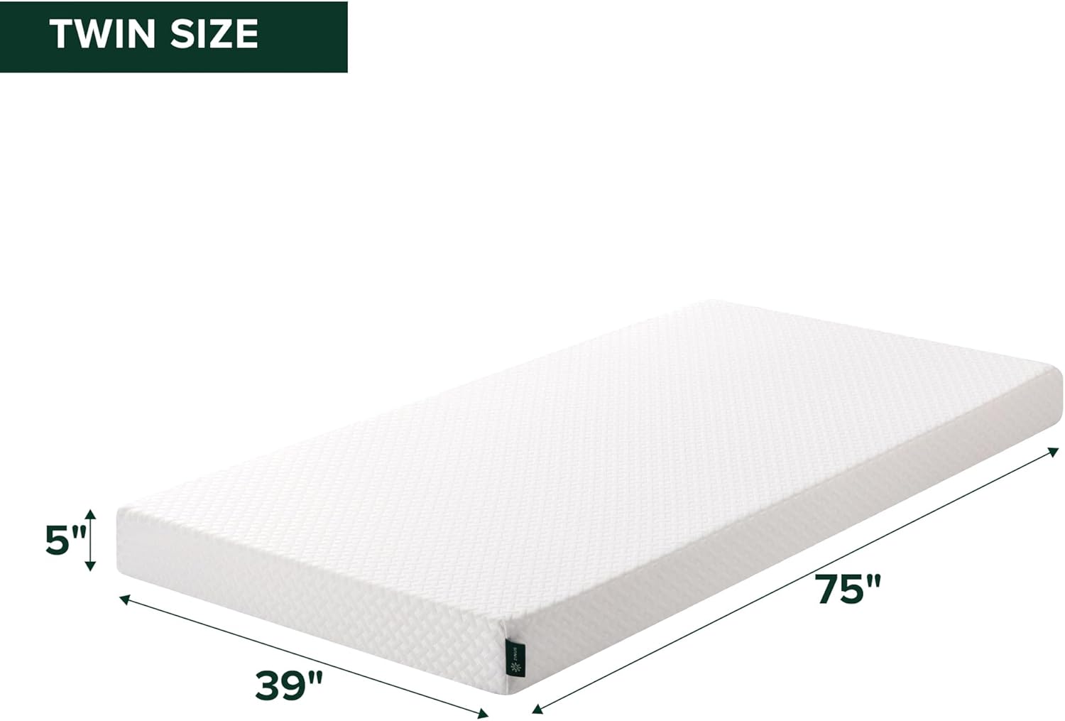 Zinus 5 Inch Twin Memory Foam Mattress - Cooling Comfort with Breathable Layers, Fiberglass Free