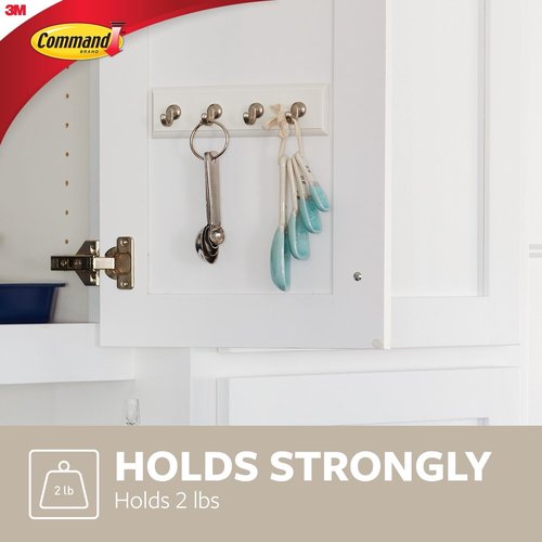 Command HOM-18Q-ES Key Rail - Stylish Quartz Design for Organizing Keys and Accessories