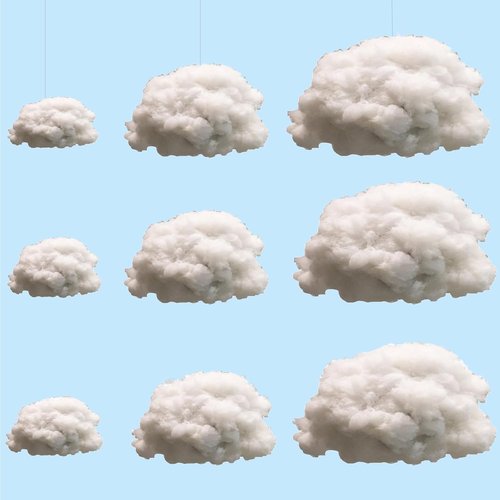 9Pcs Artificial Cloud Props - 3D Decorative Fake Clouds for Room Ceiling & Wedding Decor