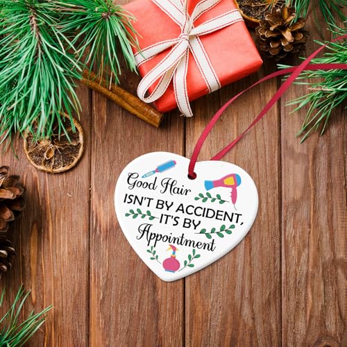 Ceramic Christmas Ornament for Hair Stylists & Hairdressers