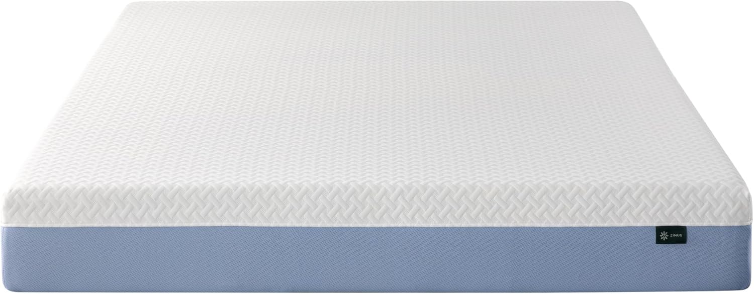 Zinus 8 Inch Queen Memory Foam Mattress - Cooling Comfort, Fiberglass-Free, Medium Feel, Safe Materials