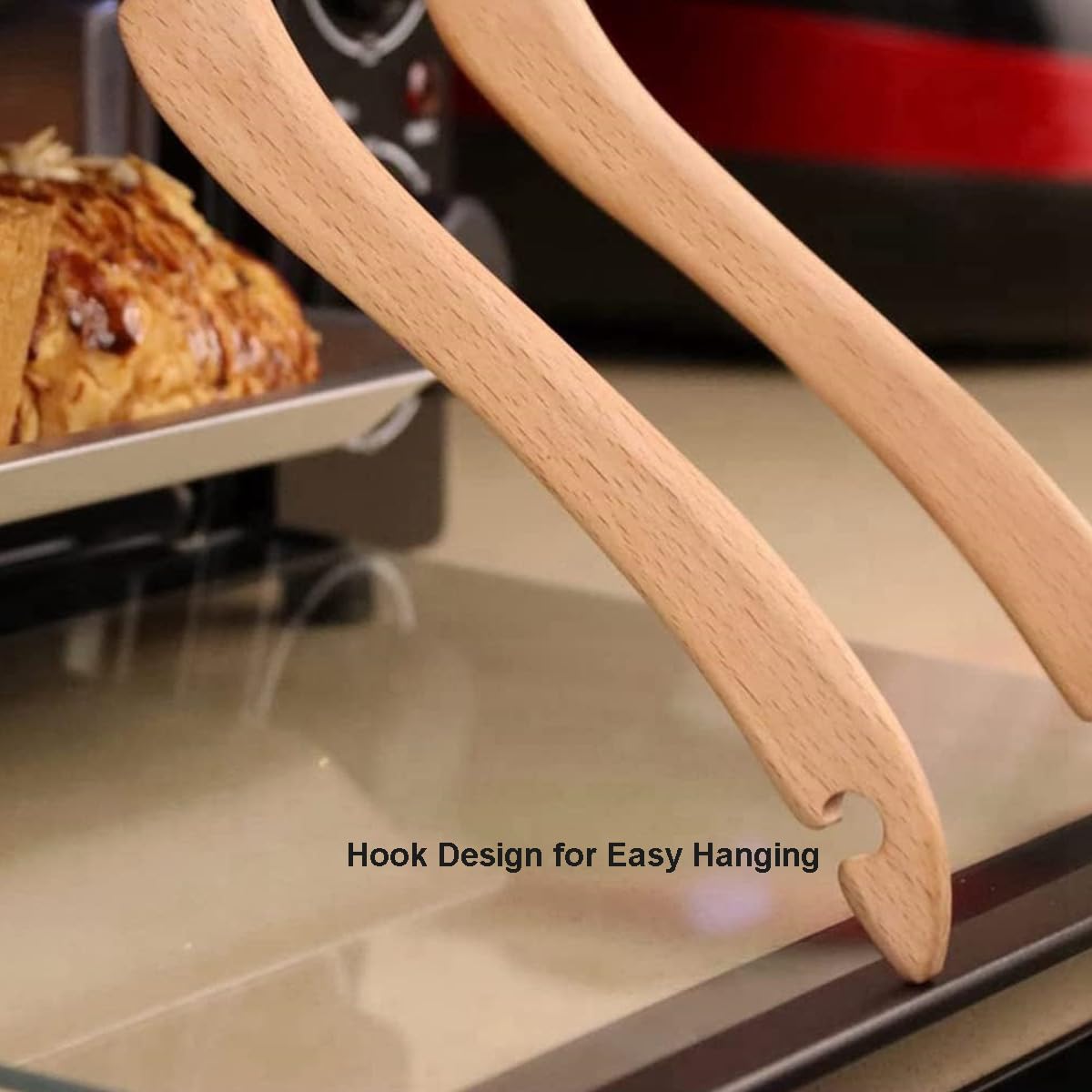 Wooden Oven Rack Puller,Shelf Puller,Long Handle Oven Puller Pusher Stick for Toaster Oven Air Fryer Baking Grilling Cooking,10" Length