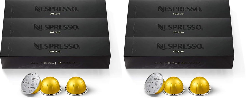 Nespresso Vertuo Capsules - Solelio Mild Roast Coffee Pods | 30-Count, Brews 7.8 oz (Pack of 2)