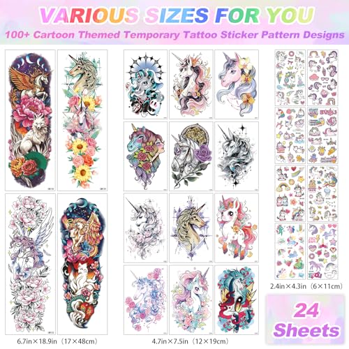 Cuteliili Cute Temporary Tattoos for Kids and Women Waterproof Bulk