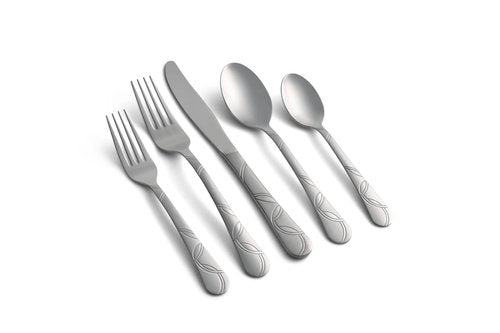 Cambridge 174720CSLG12DS Felicity Sand 20-Piece Flatware Set, Service For 4