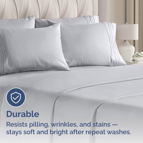 King Pillow Cases by [Brand Name] - Ultra Soft Hotel Quality Covers | Wrinkle-Free & Fade Resistant - 10 Pcs Set in Steel Blue