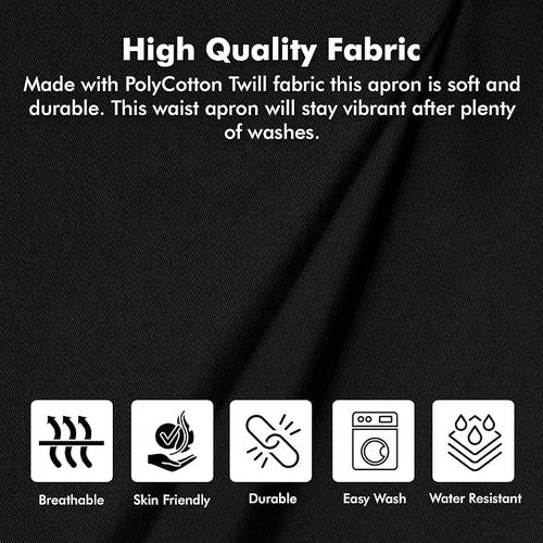 Dreamology 12 Pack Server Aprons with 3 Pockets,Black Server Apron,Waitress Apron,Waist Aprons with Pockets,Server apron,Waiter Aprons,Serving Apron Women,Waist Aprons,Black Aprons Bulk