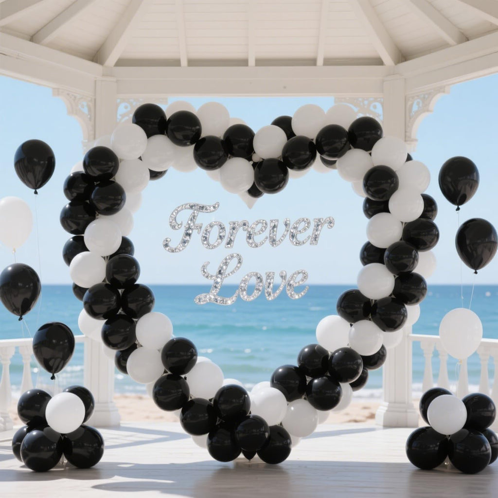 Matte Black Balloons 100 Pack - 12 Inch Helium-Ready Latex for Elegant Party Decorations