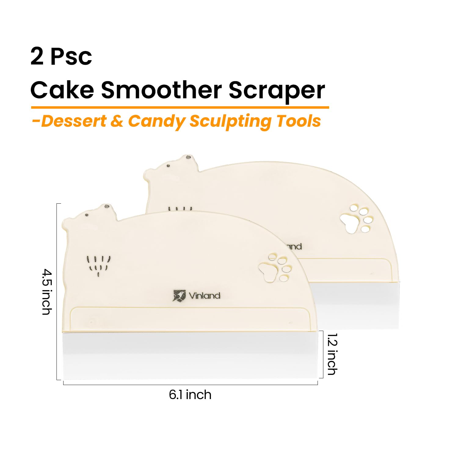 2 Pcs Cake Smoother Scraper, Cake Decorating Supplies Acrylic Cake Scraper Cake Decorating Supplies Food-Grade Transparent Flexible PE Plastic Cake Scraper‌ - Designed for Bread and Cake Decoration