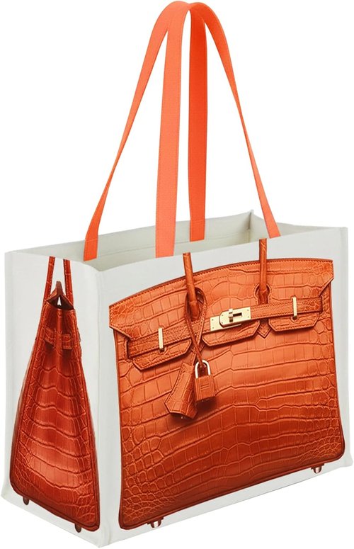 Chic Canvas Tote - Luxury-Inspired Print, Stylish Gift Bag for Women | Foldable Everyday Carryall