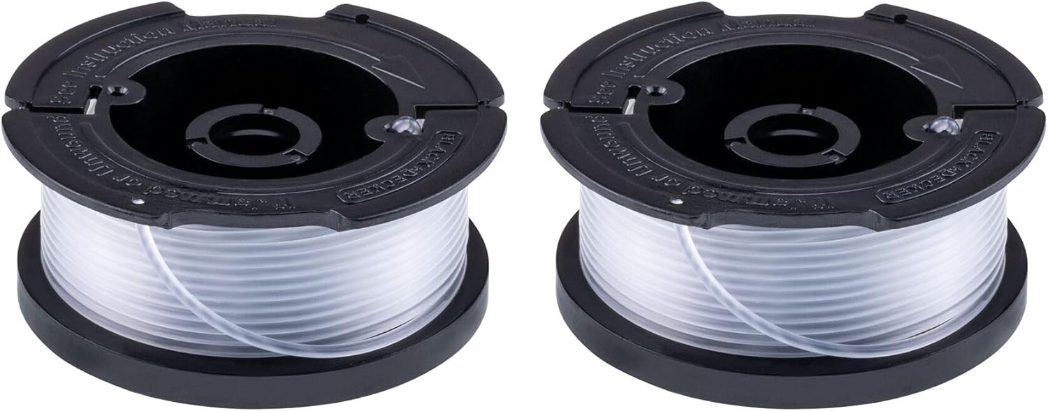 Black+Decker Weed Eater String Trimmer Line Replacement Spool - Autofeed 30 ft, 0.065-Inch, 2-Pack