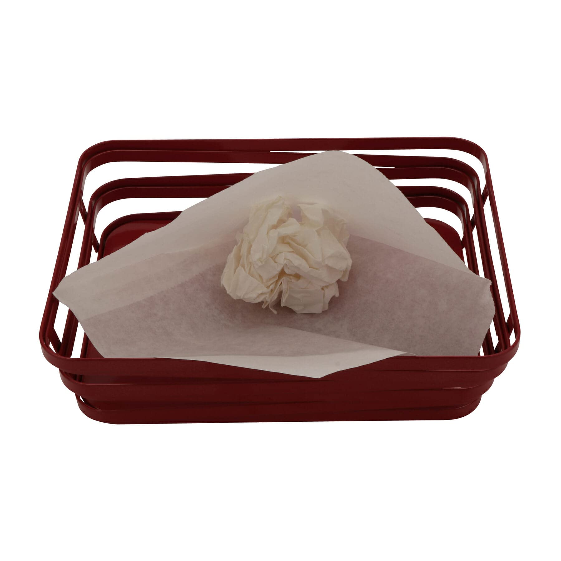 G.E.T. 4-T2000 7" x 7" White Food-Safe Double-Open Bag, Wire Cone Basket Liner, Deli Wrap (Pack of 2000)