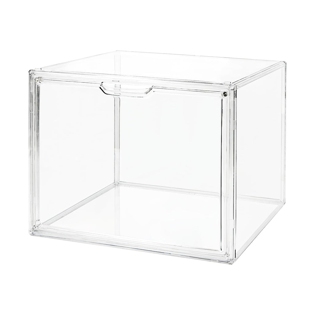 Seaniss Clear Acrylic Display Case with Magnetic Lid-Dustproof Plastic Book Storage box,Clear Box,Purse Storage Organizer,Action Figure Display Case,Acrylic Sneaker Shoe Box(1 Pack)