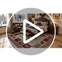 Red Christmas Rug 8x10 Area Rug for Living Room Cabin Decor - Holiday Seasonal