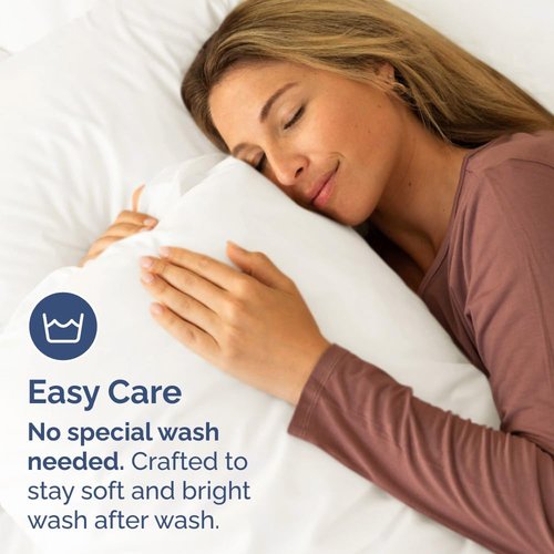 King Pillow Cases by [Brand Name] - Ultra Soft Hotel Quality Covers | Cozy, Wrinkle-Free & Fade Resistant - 4 Piece Set in Antique White