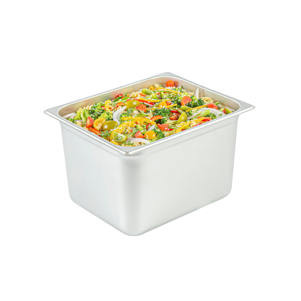 Restaurantware-Kitchen Tek 1/2 Half Size Steam Table Pan, 1 Anti-Jam Steam Pan - Lid Sold Separately, 8â€ Deep, 24 Gauge Stainless Steel, Freezable, For Catering Event And Party