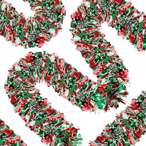 70 Ft Metallic Tinsel Garland Mix 1 - Glitter Christmas Tree Decor