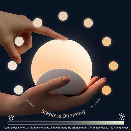 IYT Night Light - Dimmable Touch Lamp for Kids | 7 Colors, Eye-Friendly Silicone, 30-Min Timer