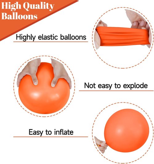 68Pcs Blue & Orange Balloons - 12 Inch Nude & Deep Light Blue for Birthday & Graduation Decor