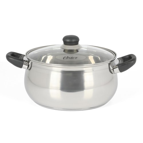 Oster Rametto 5 pc Stainless Steel Pots and Pans Cookware Set w/Kitchen Tools