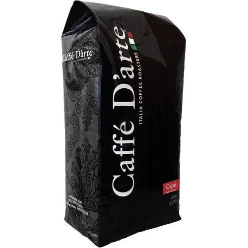 Caffe D’arte Capri Whole Bean Coffee – Medium Roast with Earthy & Winey Notes – Fresh Roasted in Seattle, Crafted for Drip Brewing – 5 lbs