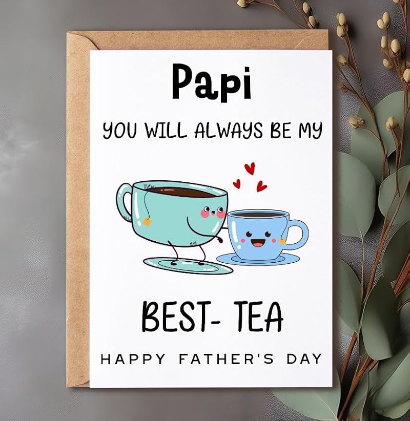 Funny Father's Day Card for Papi - Best-Tea Illustration