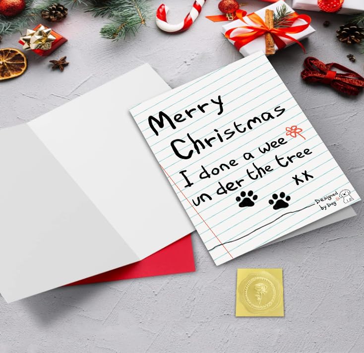 Funny Dog Christmas Card - Merry Christmas Greeting Card for Dog Lovers