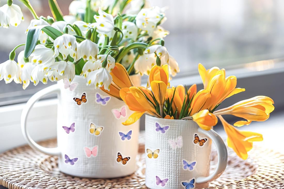 Skiennix Butterfly Decor Stickers - 120PCS Mini Butterfly Decorations for Birthday & Home Decor