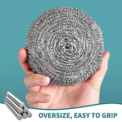 Carrie Joe 6-Pack Heavy Duty Stainless Steel Scrubber Pads 40g Each Kitchen Cleaning