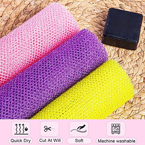 Gugull 3-Pack African Exfoliating Net Sponge Body Scrubber