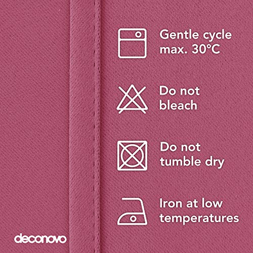 Deconovo Room Divider Curtains 100" x 84" - Rose, Room Darkening