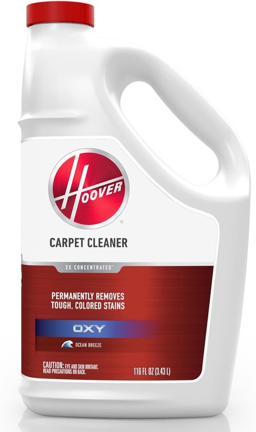Hoover Oxy Carpet Cleaner Solution - Deep Cleaning Shampoo, 116 oz., Ocean Breeze Scent | Removes Tough Stains