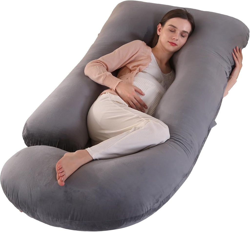 Victostar Pregnancy Pillow - 57-Inch U-Shaped Maternity Pillow for Full Body Support | Removable Cover