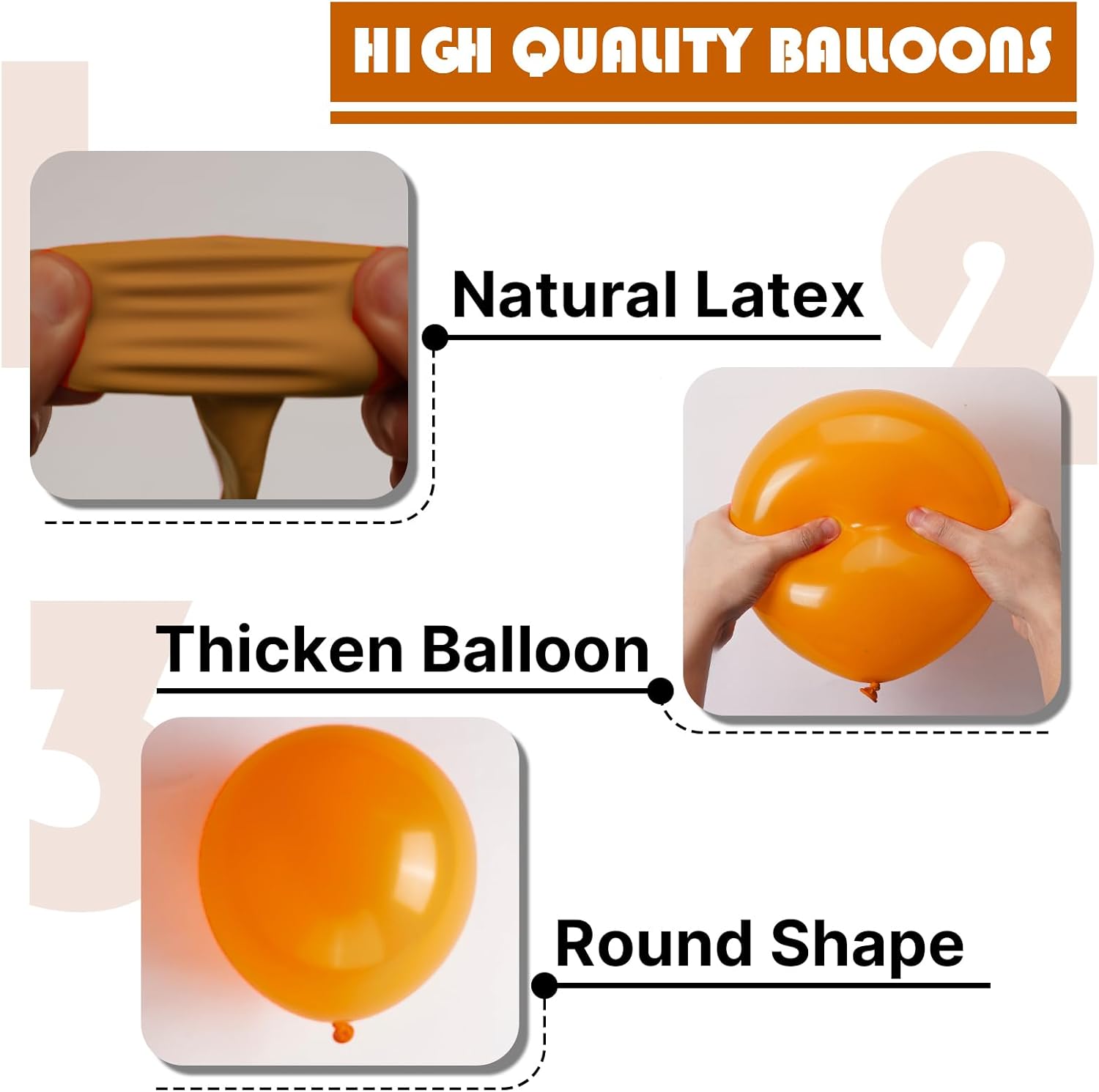 PartyWoo Burnt Orange Balloons - 120-Piece Autumn Boho Balloon Arch Kit | Various Sizes for Fall Celebrations