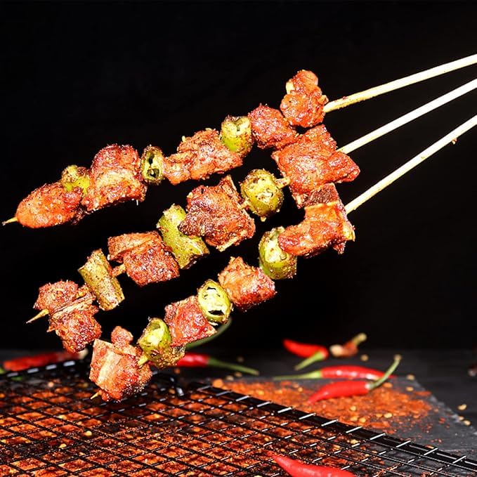 100 PCS Natural Bamboo Skewers - 5.91-Inch BBQ Picks for Grilling