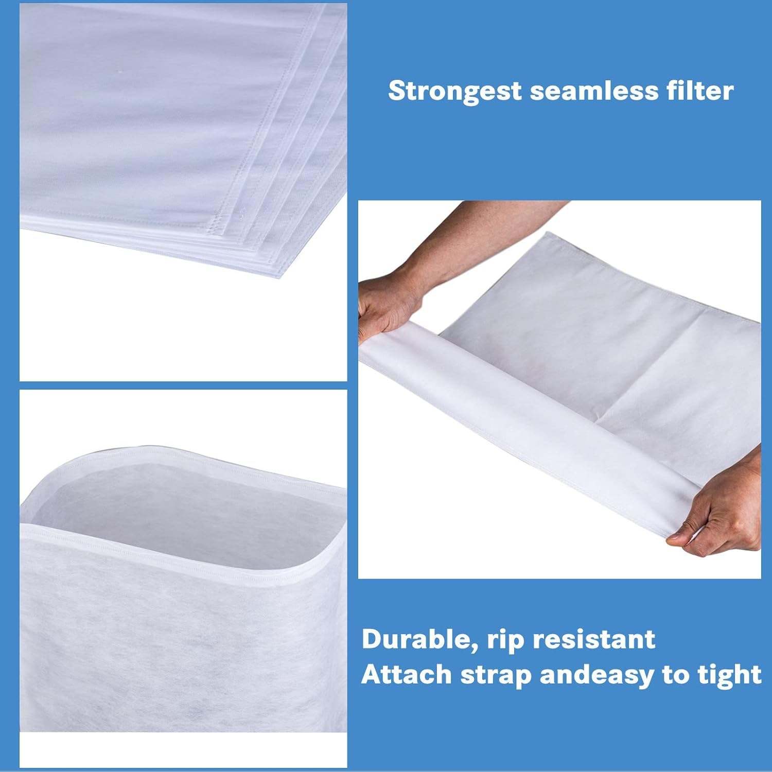 100 Pack Cold Brew Coffee Filters, 20" X 20" Commercial Cold Brew Bags, Brew Up To 5 LBS Coffee, Filter Bag, 5 Gallon Coffee Filter