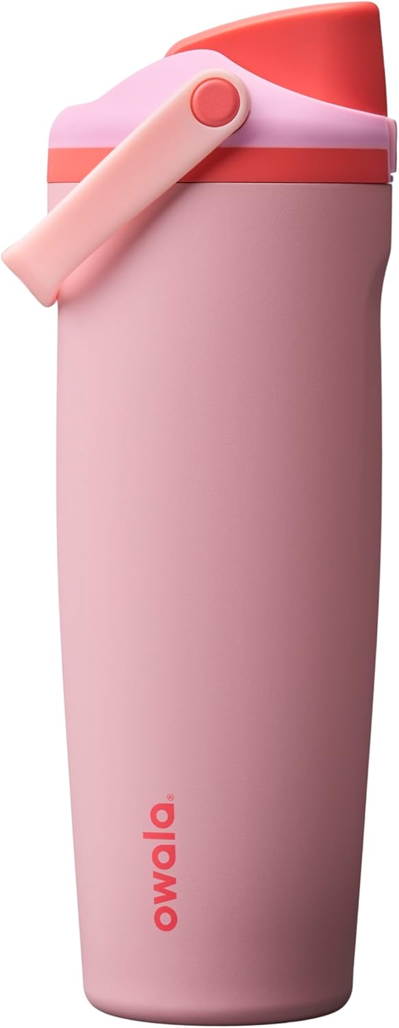 Owala FreeSip Sway Insulated Stainless Steel Water Bottle - 30oz, BPA-Free, Leak Proof, Pink