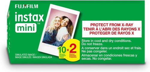 FUJIFILM Instax Mini Instant Film - Twin Pack of 20 White Photos for Instant Memories