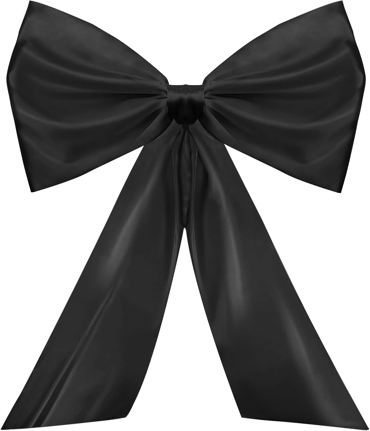 Skiennix Large Black Bow Decor - Giant Satin Ribbon Bow for Christmas Tree & Party Decorations