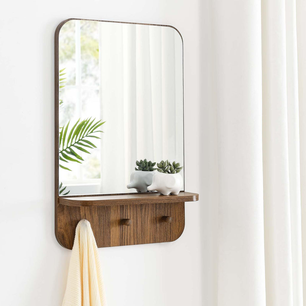 Modway EEI-6348-WAL Lumina Mirror, Walnut